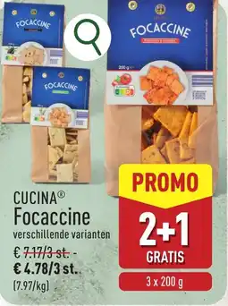ALDI Cucina Focaccine aanbieding