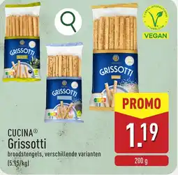 ALDI CUCINA Grissotti aanbieding