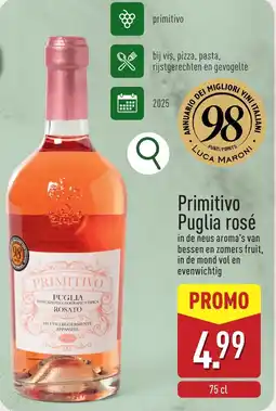ALDI Primitivo Puglia rosé aanbieding
