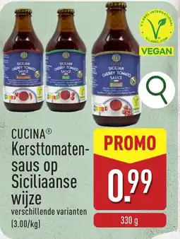 ALDI Cucina Kers Tomatensaus op Siciliaanse wijze aanbieding