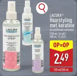 ALDI Lacura Haarstyling met keratine aanbieding