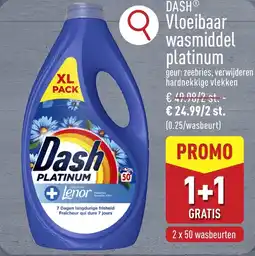 ALDI Dash Vloeibaar wasmiddel platinum aanbieding