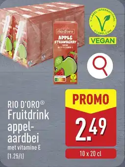 ALDI Rio d'oro Fruitdrink appel aardbei aanbieding