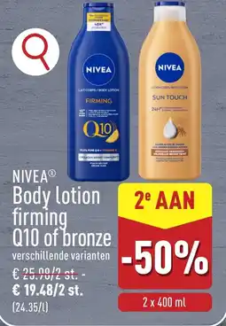 ALDI NIVEA Body lotion firming Q10 of bronze aanbieding