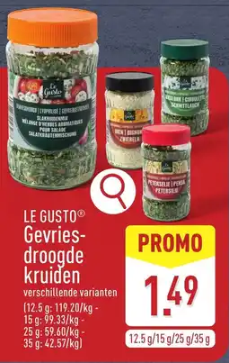 ALDI Le Gusto Gevriesdroogde kruiden aanbieding