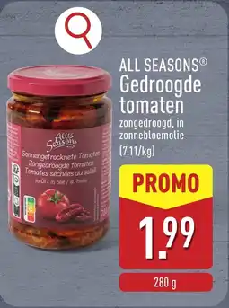 ALDI All Seasons Gedroogde tomaten aanbieding