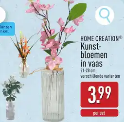 ALDI Home creation Kunstbloemen in vaas aanbieding