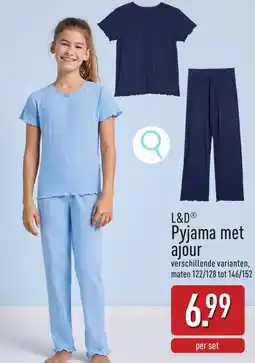 ALDI L&D Pyjama met ajour aanbieding