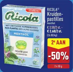ALDI Ricola Kruidenpastilles aanbieding