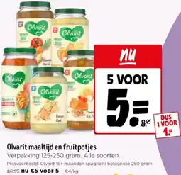 Jumbo Olvarit maaltijd en fruitpotjes aanbieding