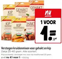Jumbo Verstegen kruidenmixen voor gehakt en kip aanbieding
