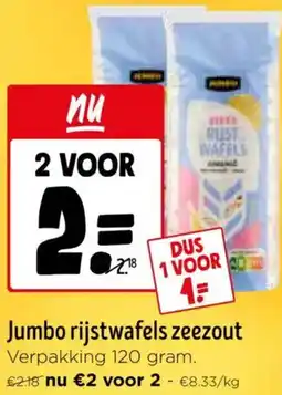 Jumbo Jumbo rijstwafels zeezout aanbieding