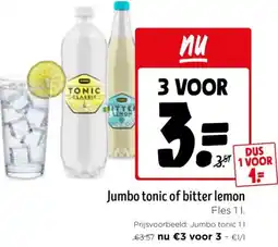 Jumbo Jumbo tonic of bitter lemon aanbieding