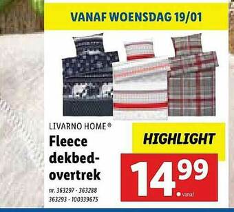 Lidl Fleece Dekbedovertrek aanbieding