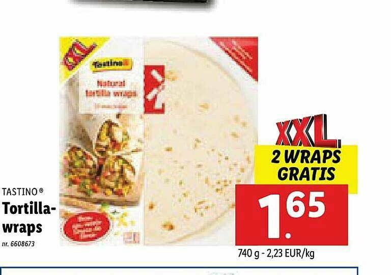 Tortilla Wraps promotie bij Lidl