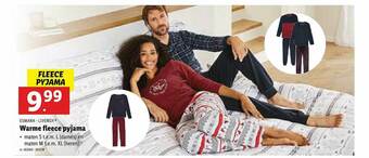 Lidl Warme Fleece Pyjama aanbieding