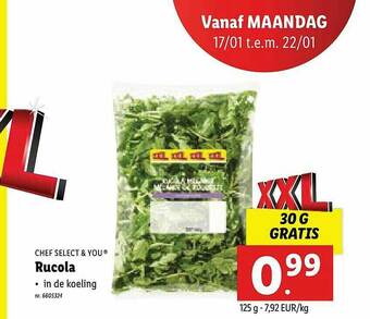 Lidl Rucola aanbieding
