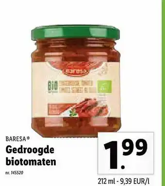 Lidl Gedroogde Biotomaten aanbieding