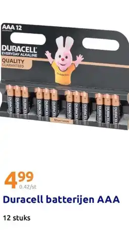 Action Duracell batterijen AAA aanbieding