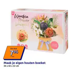 Action Maak je eigen houten boeket aanbieding