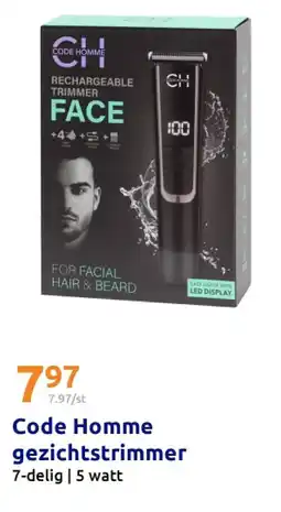 Action Code Homme gezichtstrimmer aanbieding