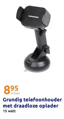Action Grundig telefoonhouder met draadloze oplader aanbieding