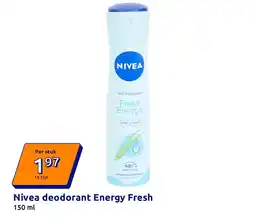 Action Nivea deodorant Energy Fresh aanbieding
