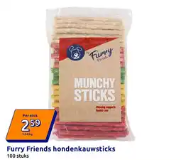Action Furry Friends hondenkauwsticks aanbieding