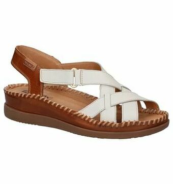 Torfs Pikolinos Cadaques Ecru/Cognac Sandalen aanbieding