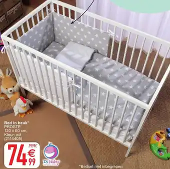 Cora Bed in beuk - Proste 120x60cm aanbieding