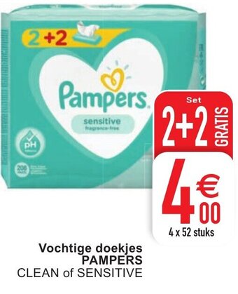 Cora Vochtige doekjes Pampers aanbieding