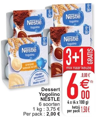Cora Dessert Yogolino Nestle aanbieding