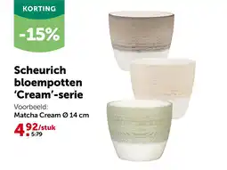 AVEVE Scheurich bloempotten ‘Cream’-serie aanbieding