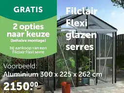 AVEVE Filclair Flexi glazen serres Aluminium 300 x 225 x 262 cm aanbieding