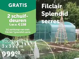 AVEVE Filclair Splendid serres 3 x 3 x 2 m aanbieding