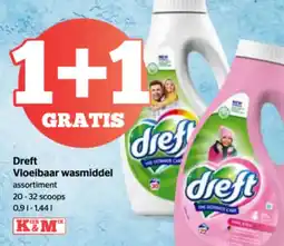 Spar Dreft Vloeibaar wasmiddel aanbieding