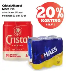 Spar Cristal Alken of Maes Pils aanbieding