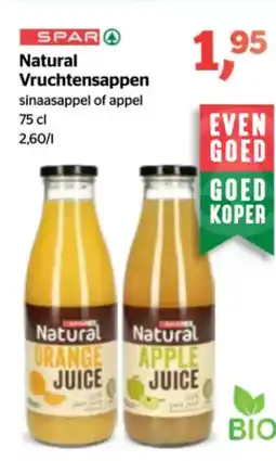 Spar Natural Vruchtensappen aanbieding