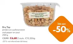 OKay Dry Top pinda's en cashewnoten met peper en zout aanbieding