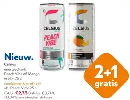 OKay Celsius energiedrank Peach Vibe of Mango aanbieding