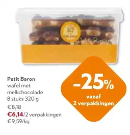 OKay Petit Baron wafel met melkchocolade aanbieding
