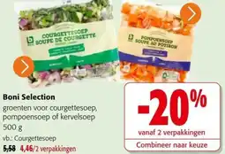 Colruyt Boni Selection groenten voor courgettesoep, pompoensoep of kervelsoep aanbieding