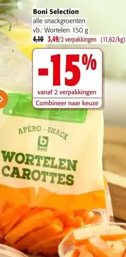 Colruyt Boni Selection alle snackgroenten aanbieding