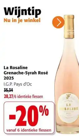 Colruyt La Rosaline Grenache-Syrah Rosé 2025 aanbieding