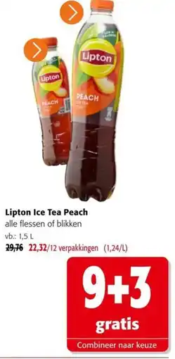 Colruyt Lipton Ice Tea Peach alle flessen of blikken aanbieding