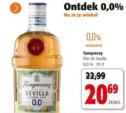 Colruyt Tanqueray Flor de Sevilla 0,0% aanbieding