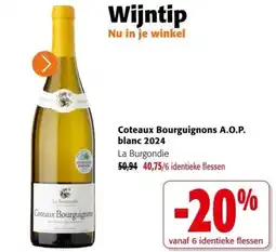 Colruyt Coteaux Bourguignons A.O.P. blanc 2024 aanbieding