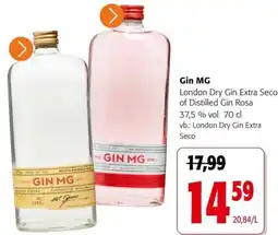 Colruyt Gin MG London Dry Gin Extra Seco of Distilled Gin Rosa 37.5% vol aanbieding