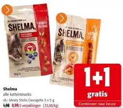 Colruyt Shelma alle kattensnacks aanbieding