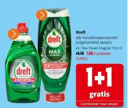 Colruyt Dreft alle handafwasproducten (uitgezonderd sprays) aanbieding